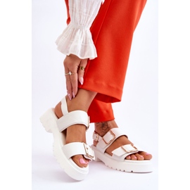 FB2 Kožne udobne sandale bijele boje Alayah bijela 2