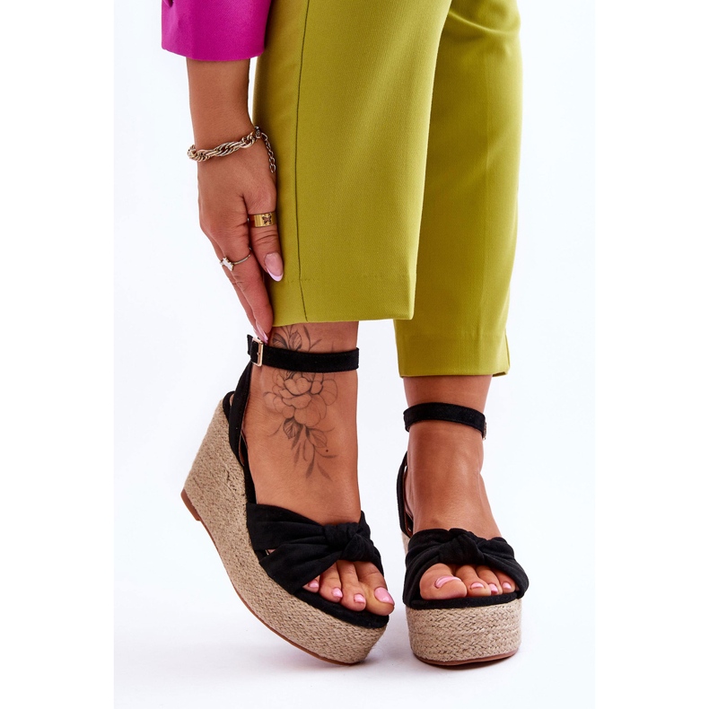 Ženske sandale na tanku crnu Kendall crno 1