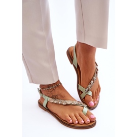 Ženske sandale s remenčićima Green Alamis zelena 1