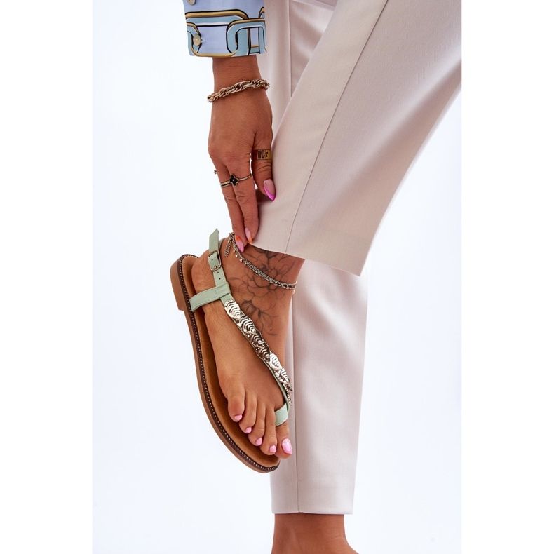 Ženske sandale s remenčićima Green Alamis zelena 2