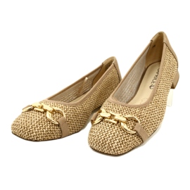 Ženske balerinke Caprice 9-22503-20 311 Bark Comb bež 3