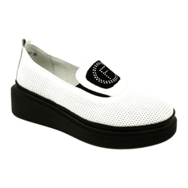 Filippo Bijele elegantne kožne ženske cipele DP4572/23 WH bijela 1