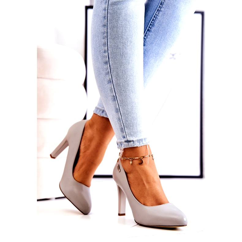 Ženske pumpe na peti siva Sergio Leone Campbell 2