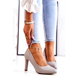 Ženske pumpe na peti siva Sergio Leone Campbell 1