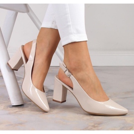 Ženske bež lakirane sandale Sergio Leone SK162 1