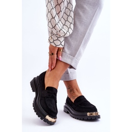 Klasične natikače od brušene kože s crnim Monaro ukrasom crno 2