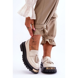 Lonisa Lonis Klasične natikače s resama bež 1