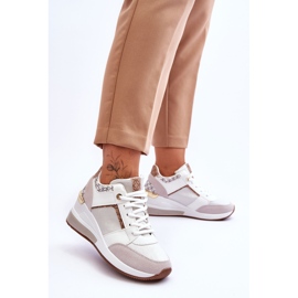 Ženske tenisice na wedge bijele boje Chevre bijela 2