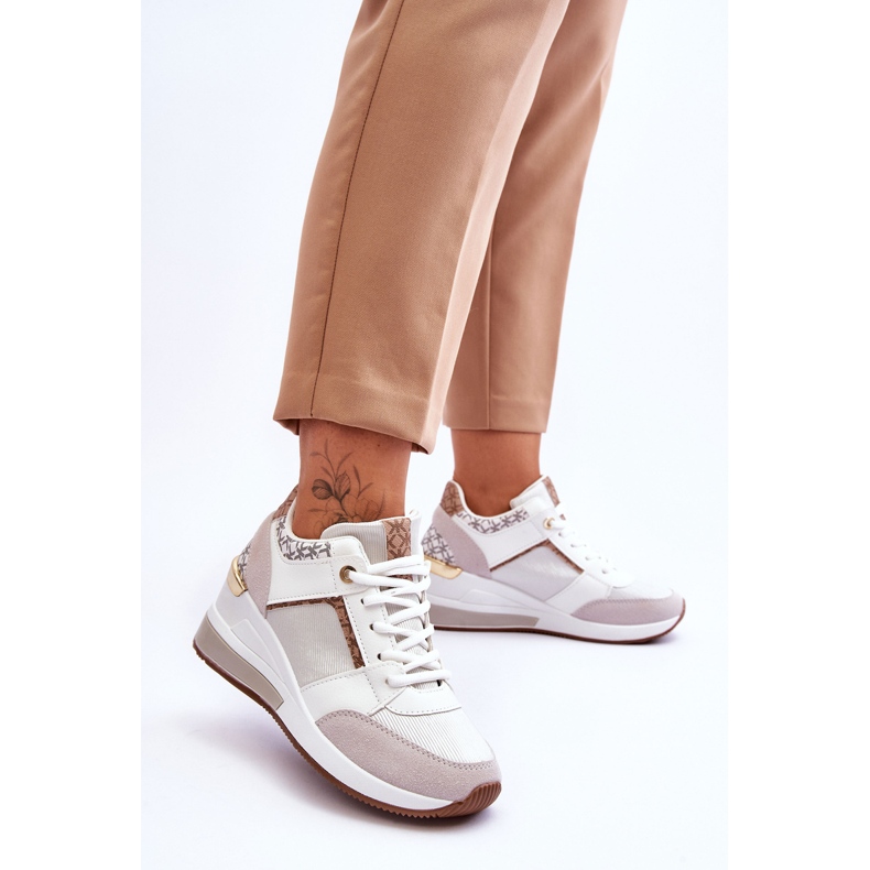 Ženske tenisice na wedge bijele boje Chevre bijela 2