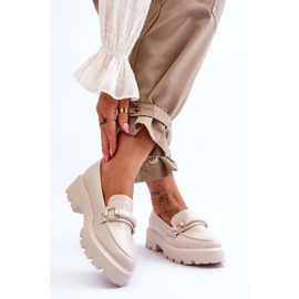 FJ1 Ženske kožne mokasine bež boje Camerin 2