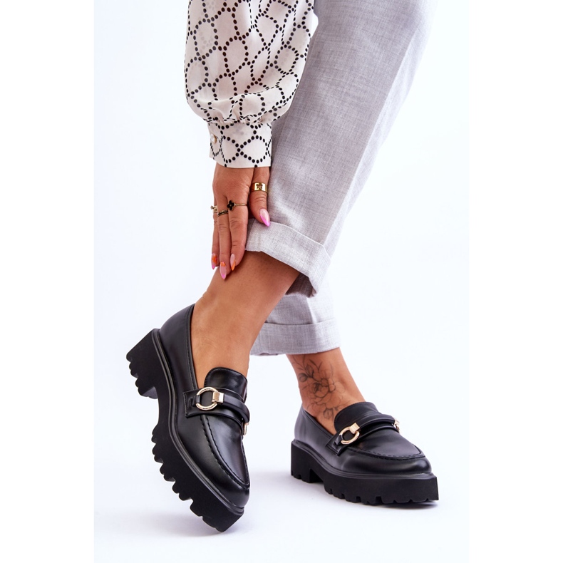 Ženske kožne mokasine crni Camerin crno 1