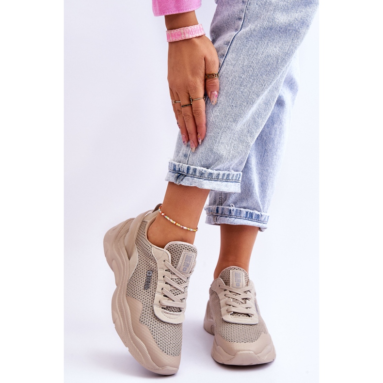 Ženske sportske cipele od tkanine od memorijske pjene Big Star LL274A066 Bež 1