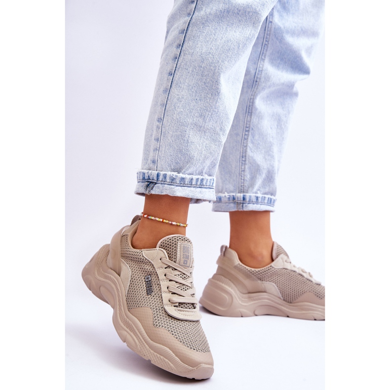 Ženske sportske cipele od tkanine od memorijske pjene Big Star LL274A066 Bež 2