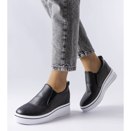 BM Crne slip-on tenisice na wedge Francoeur crna 1