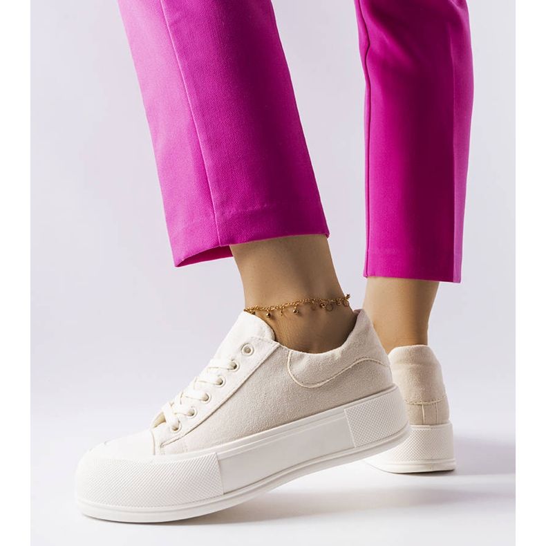 BM Bež tenisice s platformom iz Agathe 1