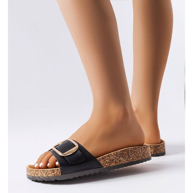 BM Benoit crne natikače s kopčom crno 2