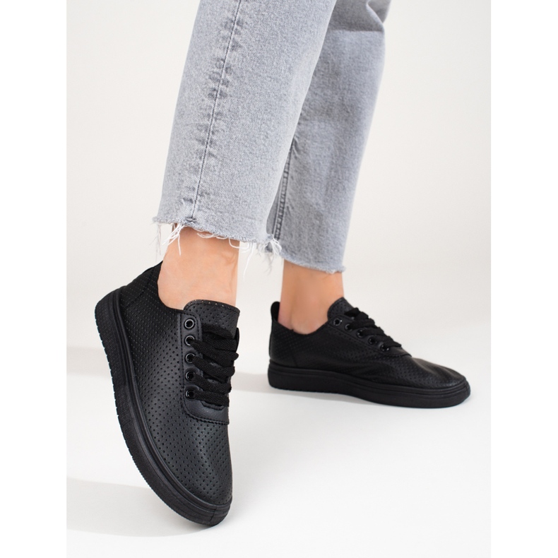 Ažur ženske crne Shelovet tenisice crna 1