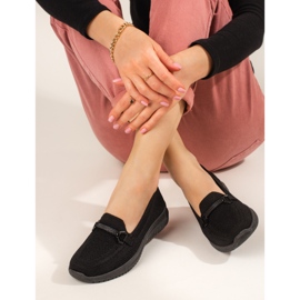 Shelovet ženske crne tekstilne natikače crna 2