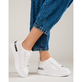 Ženske sportske cipele na visoku platformu bijele boje Shelovet bijela 1