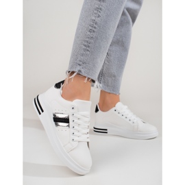 Shelovet ženske tenisice na visoku platformu bijele boje bijela 1