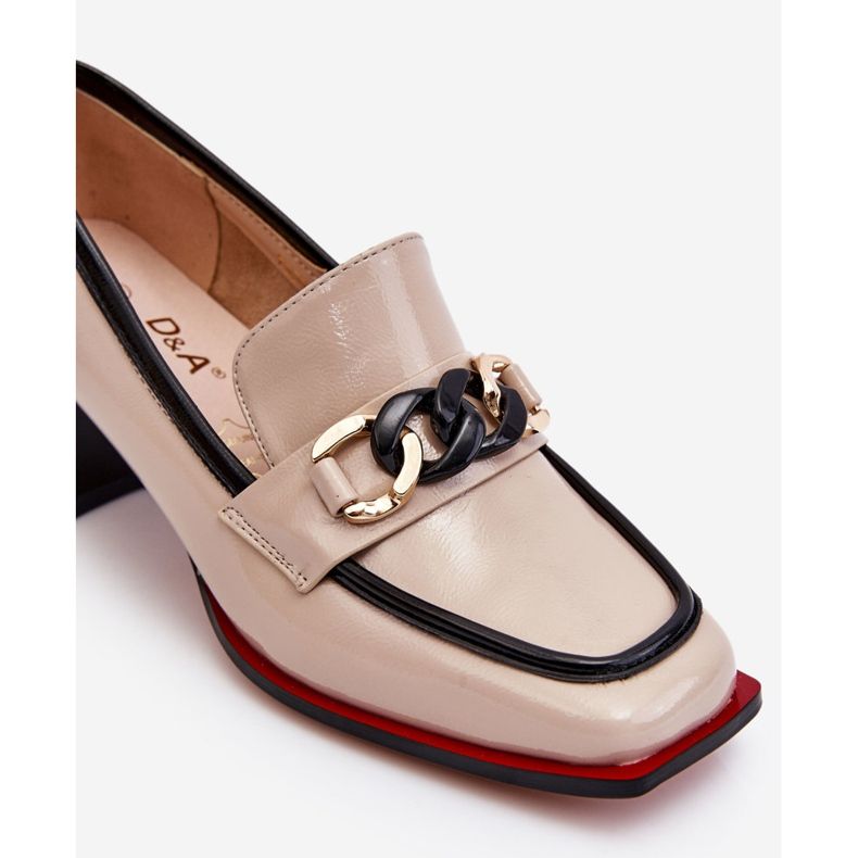 S.Barski Udobne cipele na nisku petu bež boje Valenti crna 1