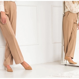 Marco Shoes Štikle od Nappa kože bež 1