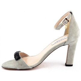 Lizard Sandale na stupu 04658 svijetlo sive siva 1