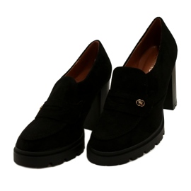 Evento Moderne mokasine na platformu i crnu šipku crno 3