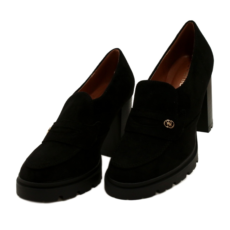 Evento Moderne mokasine na platformu i crnu šipku crna 3