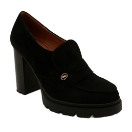 Evento Moderne mokasine na platformu i crnu šipku crna 1