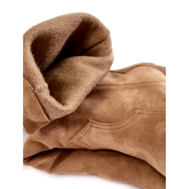 Lewski Shoes Ženske kaubojske čizme od brušene kože Lewski 3094 / F tamno bež 3