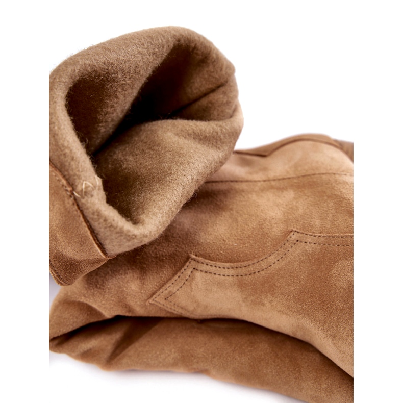 Lewski Shoes Ženske kaubojske čizme od brušene kože Lewski 3094 / F tamno bež 3