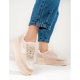 Bež čizme od antilopa s debelom platformom iz Sheloveta 1