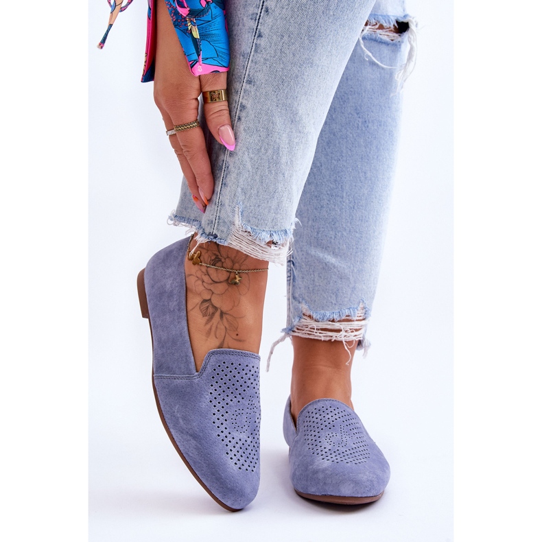 S.Barski Udobne plave Giovana mokasine od brušene kože plava 2