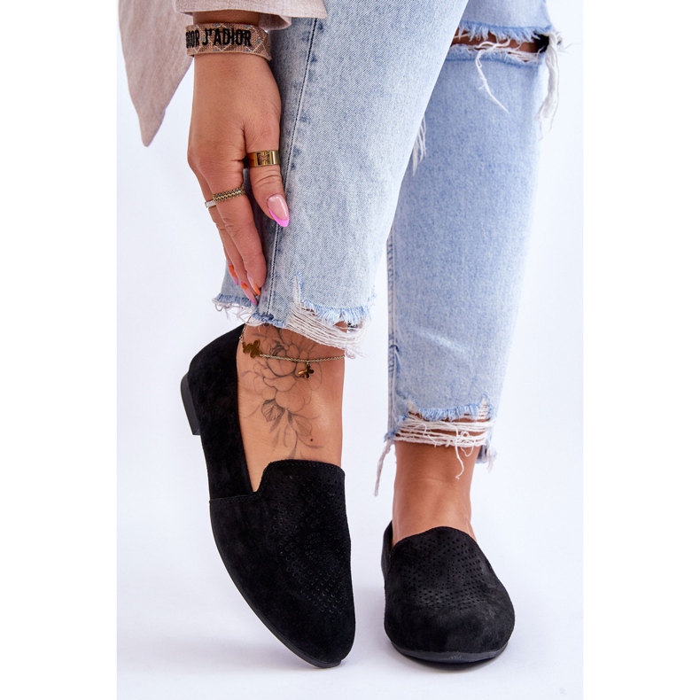 S.Barski Udobne mokasine od brušene kože crne Giovane crna 1