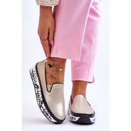 S.Barski Ženske natikače kožne tenisice zlatne Ottavia zlatni 1