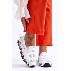 S.Barski Kožne ažurne tenisice Bijela Gedra 1