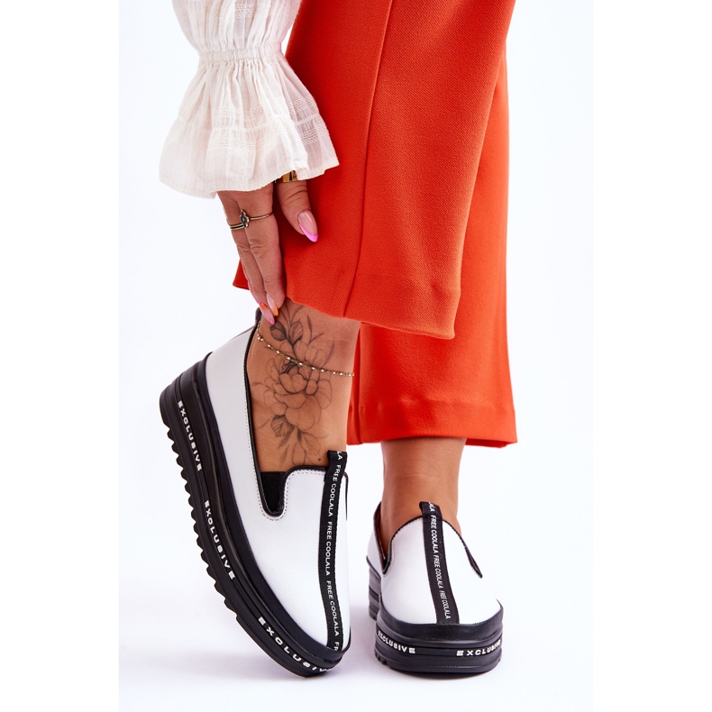 S.Barski Ženske natikače kožne tenisice Bijele Nathalie bijela 1