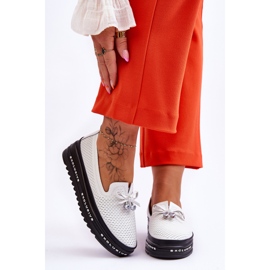 S.Barski Ženske natikače kožne tenisice White Raven bijela 1