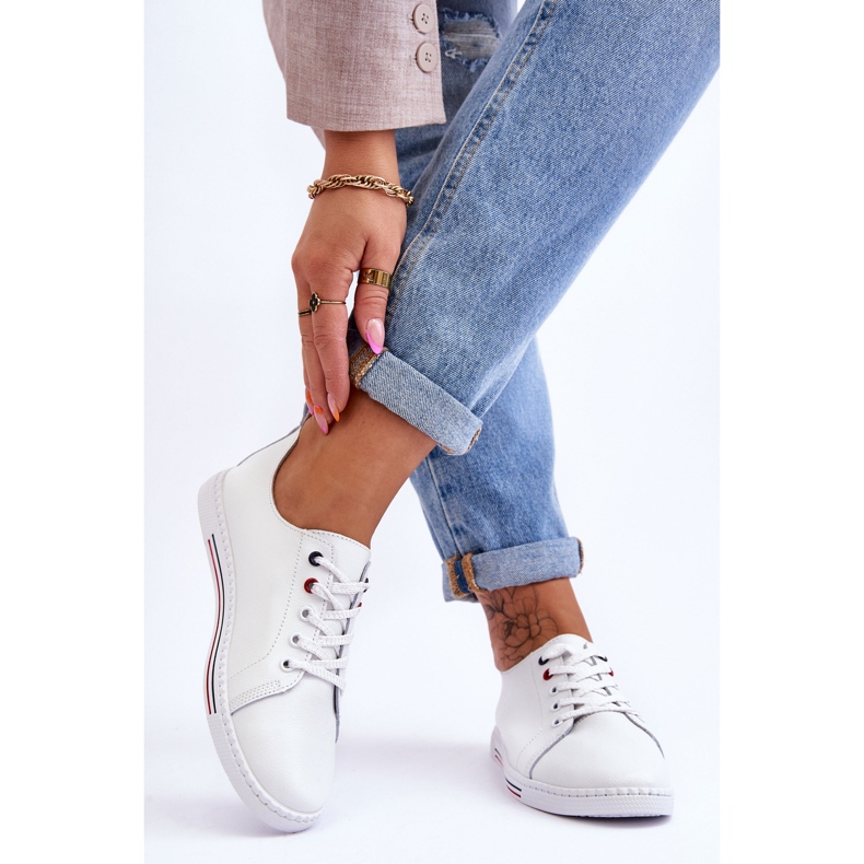 S.Barski Ženske kožne tenisice bijele Renes bijela 2