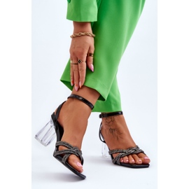 S.Barski Sandale na prozirnoj traci crne Randy crna 2