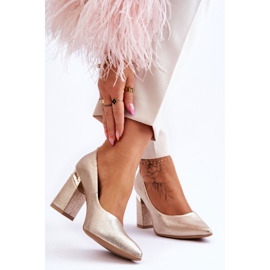 Lewski Shoes Kožne cipele Lewski 3117 zlatne zlatna 2