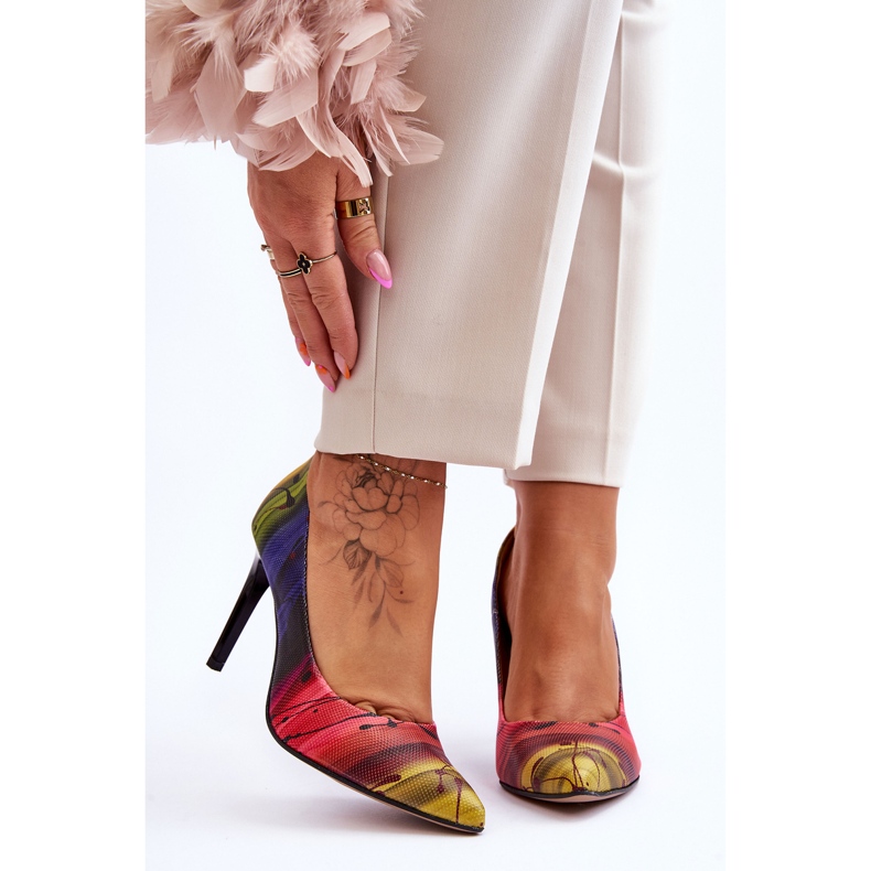 Lewski Shoes Moderne kožne cipele s visokom potpeticom Lewski 2659 višebojne višebojan 1