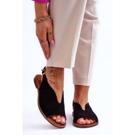 Ženske antilop sandale Lewski Shoes 3220/X crne crna 1