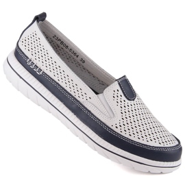 Kožne udobne ženske natikače bijele boje eVento 5364 bijela 1