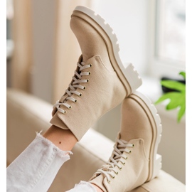 Marco Shoes Pamučne opružne čizme 2090B-1265-4 bež 1