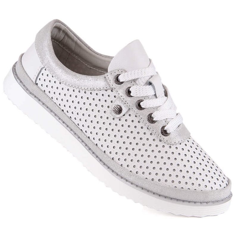 Kožne udobne ženske sportske cipele bijele S.Barski LR29558 bijela 1