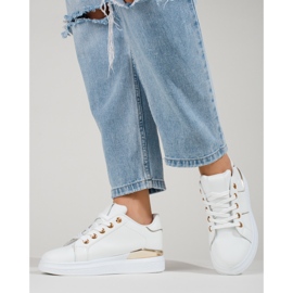 Bijelo zlatne ženske sportske cipele Shelovet tenisice bijela 2