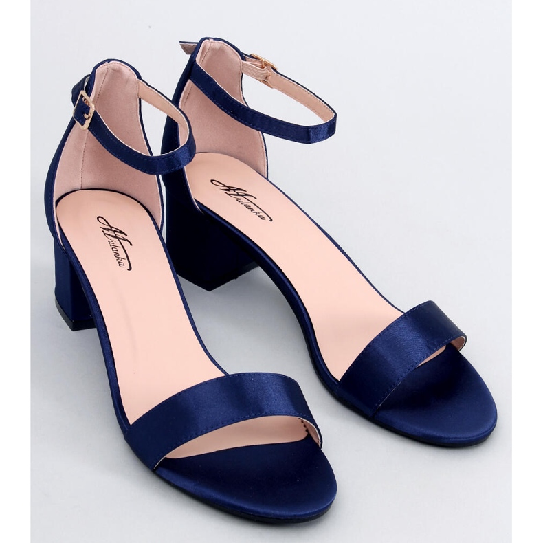 Sandale na nisku petu marke Clarence Blue plava 1