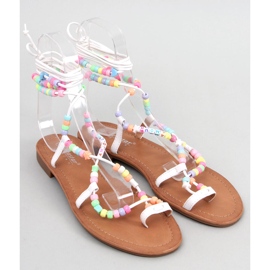 Seastar Megh bijele rimske čizme s perlama bijela 1